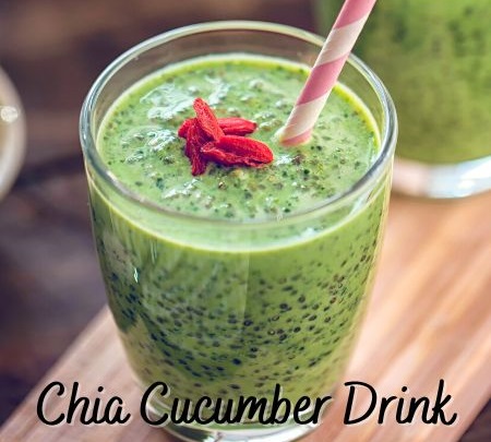 chia cucumber detox drink